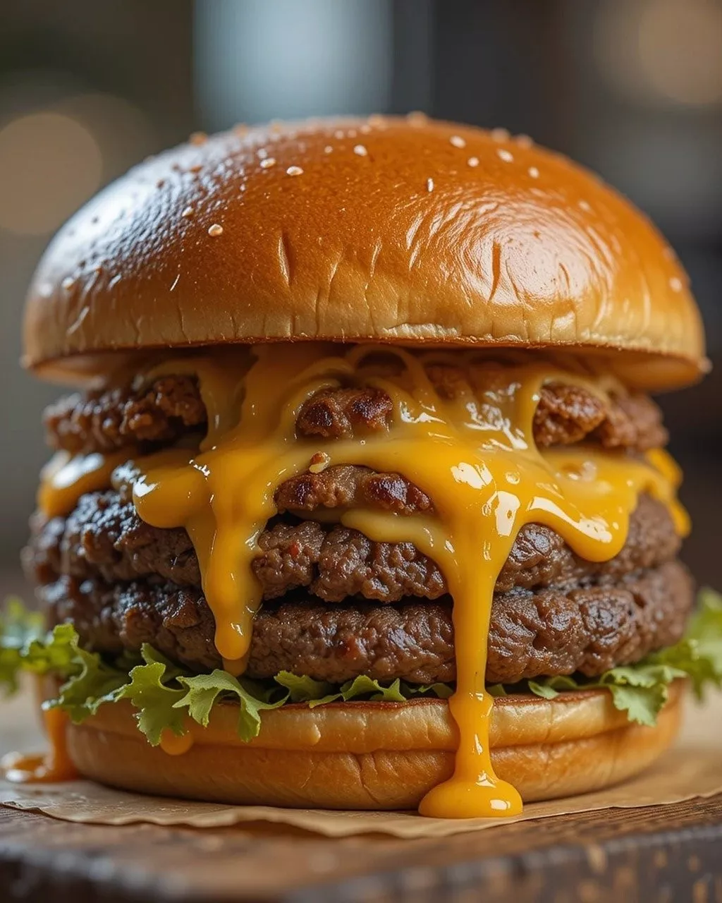A chargrilled burger fresh off the grill at Red City Grimethorpe